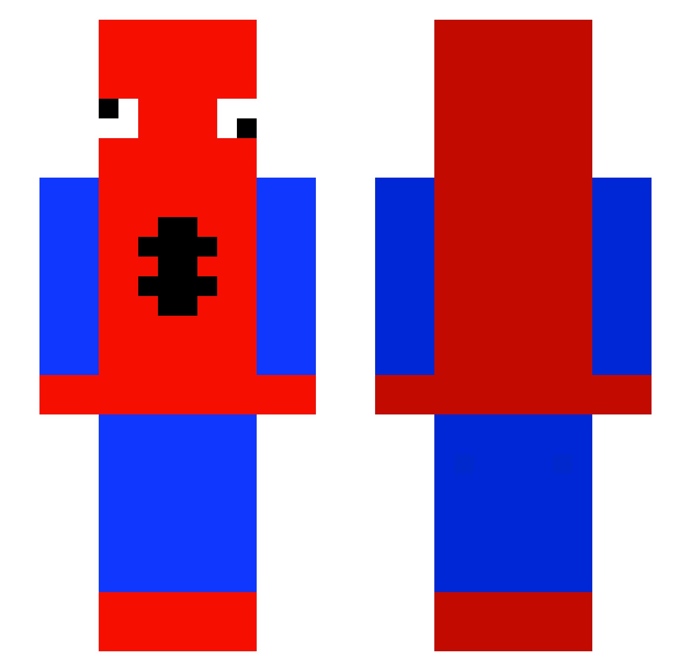 tlswjddnzzzzz Minecraft skin, front and back view