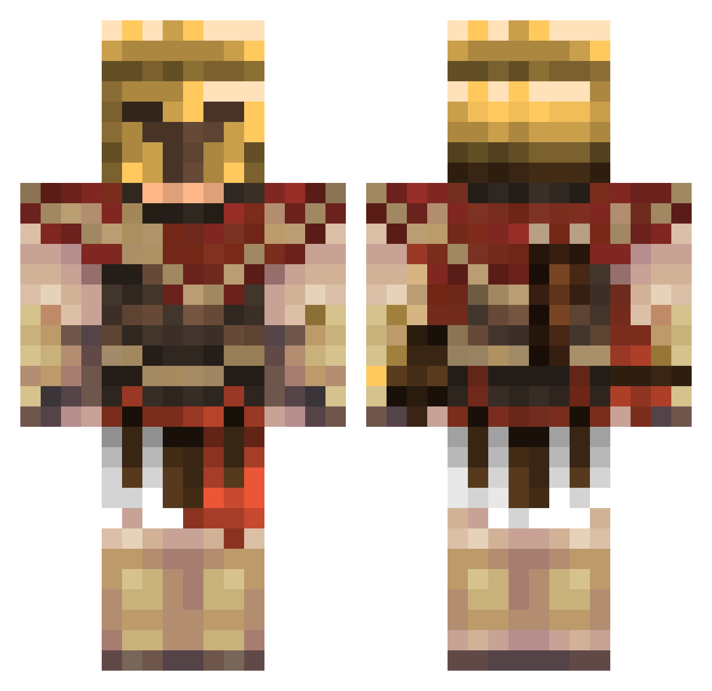 sean11122 Minecraft skin, front and back view