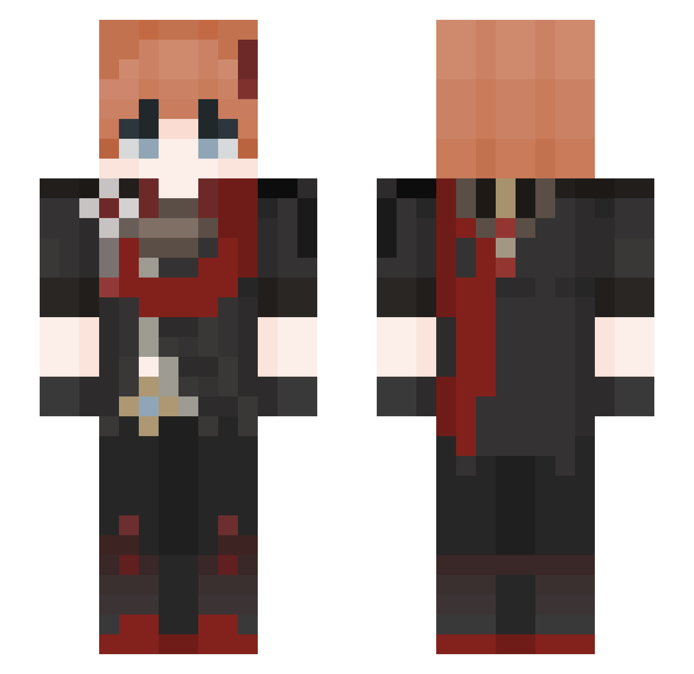 redpolar1s Minecraft skin, front and back view