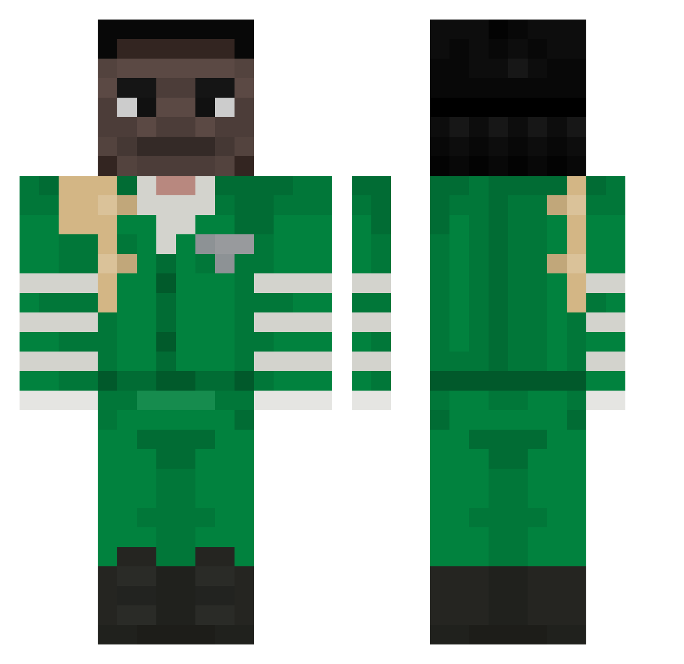 derSpritzer Minecraft skin, front and back view