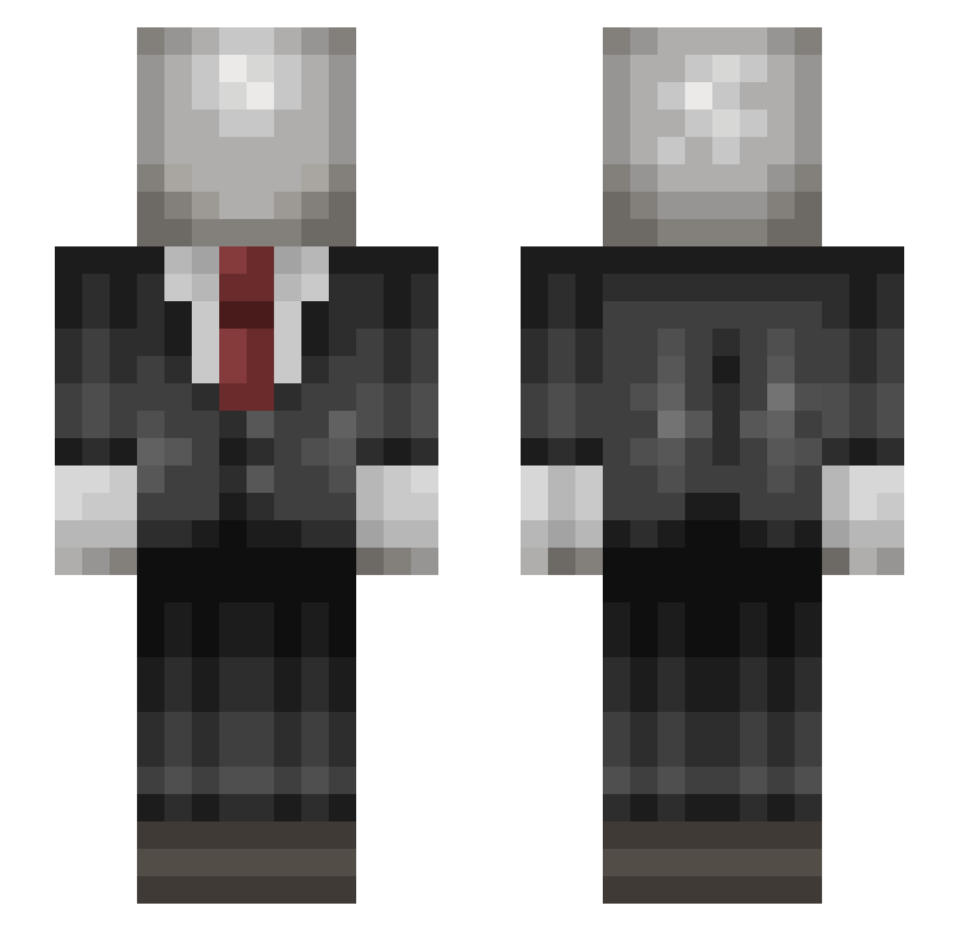 Arkalile Minecraft skin, front and back view