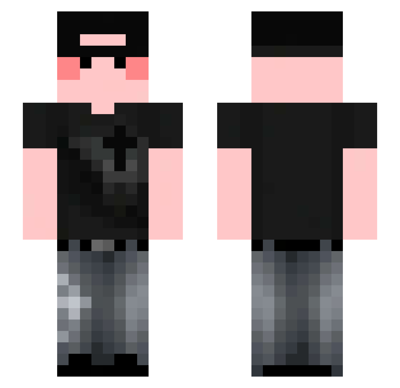 ThatZiorr Minecraft skin, front and back view