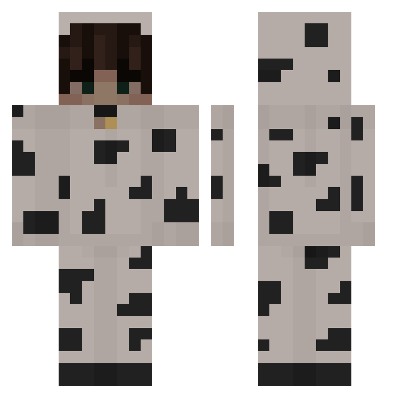 DarkLionHD Minecraft skin, front and back view