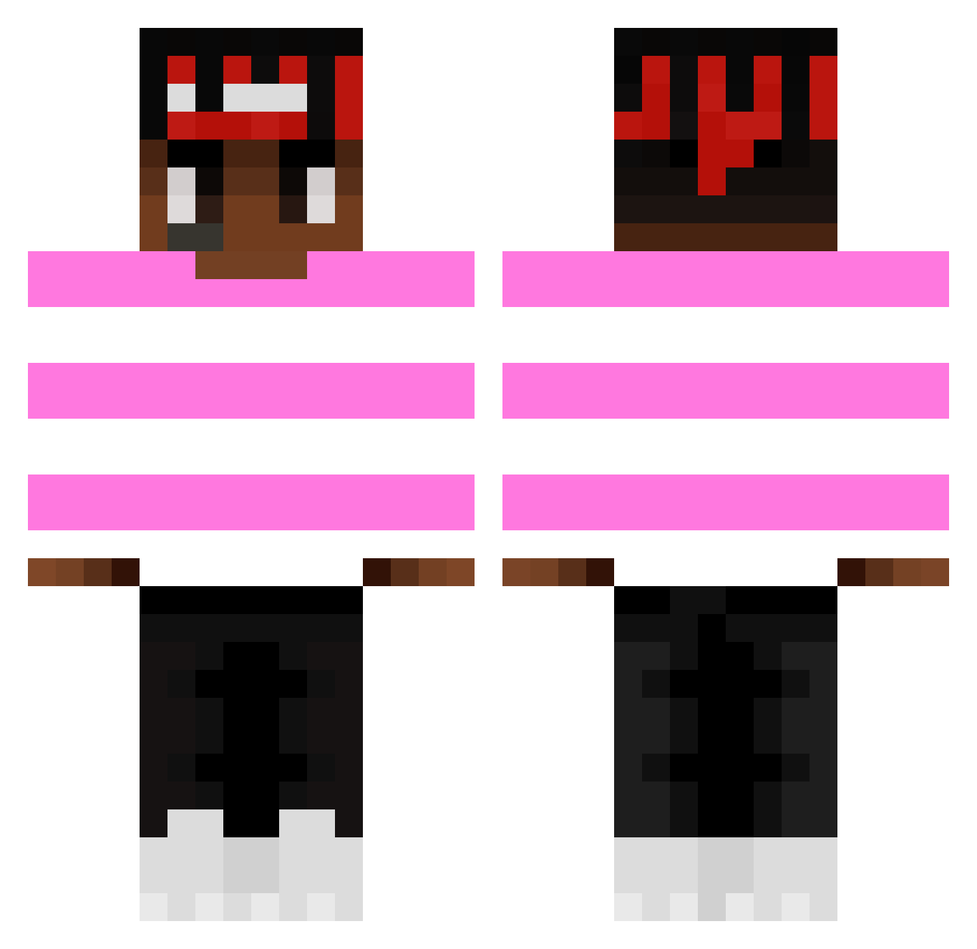 cabalao Minecraft skin, front and back view