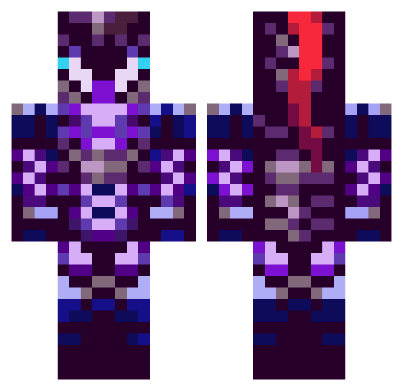 ScottieZero Minecraft skin, front and back view