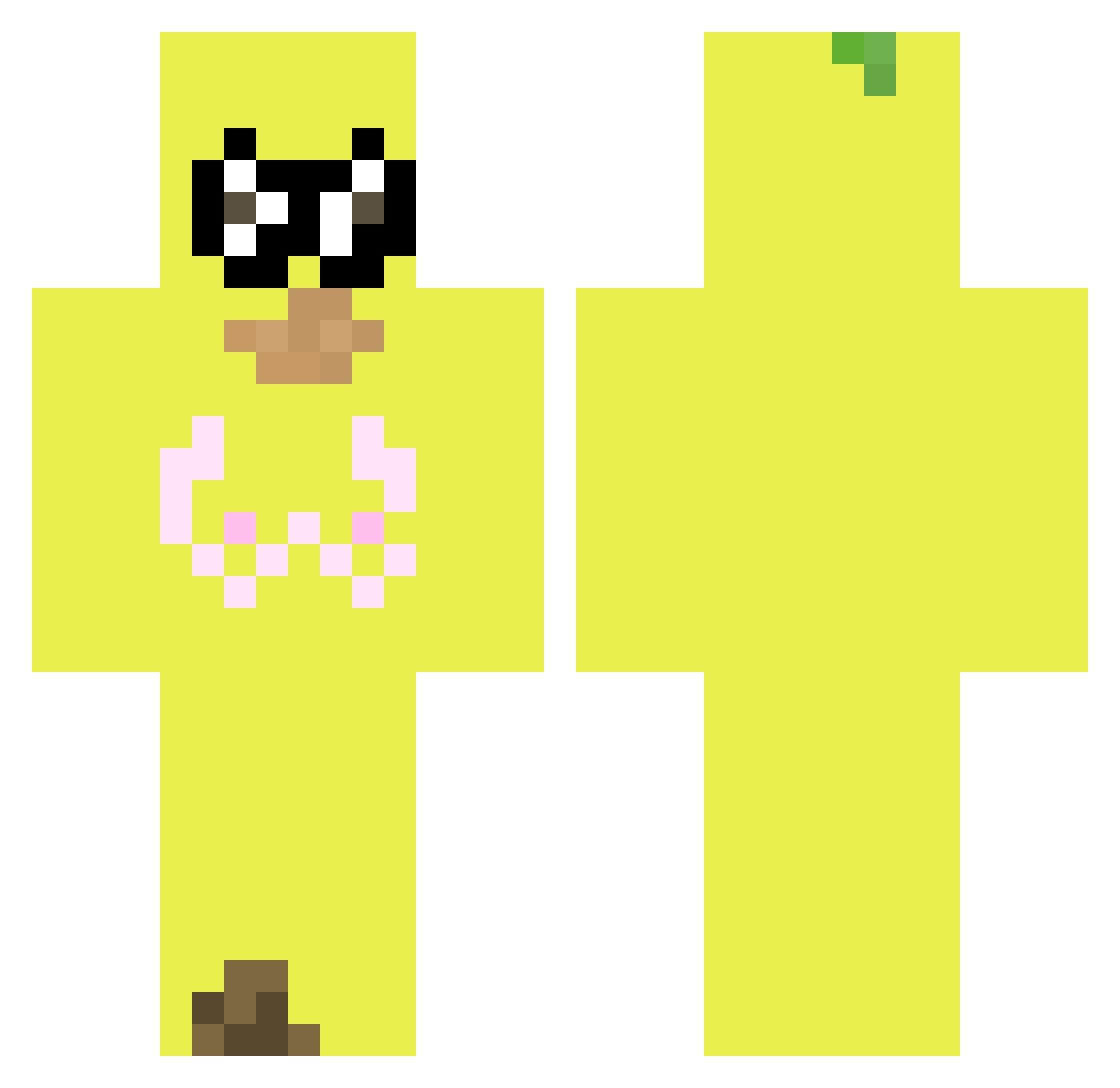 Stereotypes Minecraft skin, front and back view