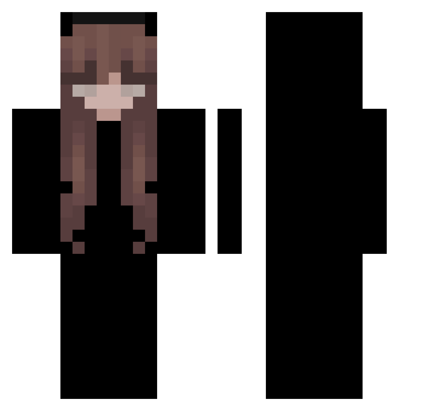 pulsivee Minecraft skin, front and back view