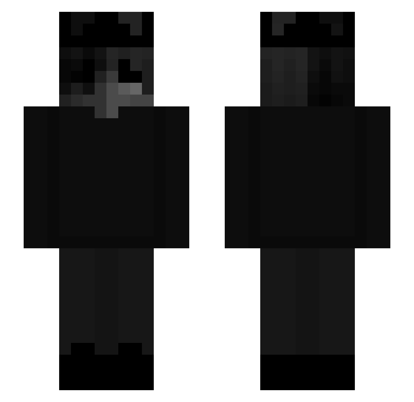 720ms Minecraft skin, front and back view