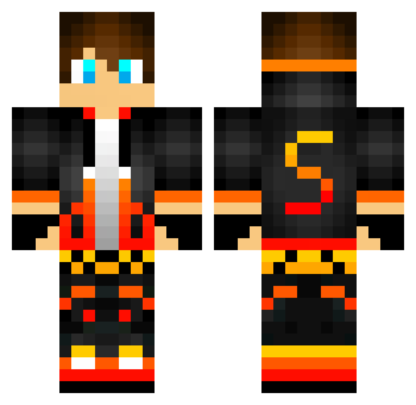 SamuelStiles Minecraft skin, front and back view