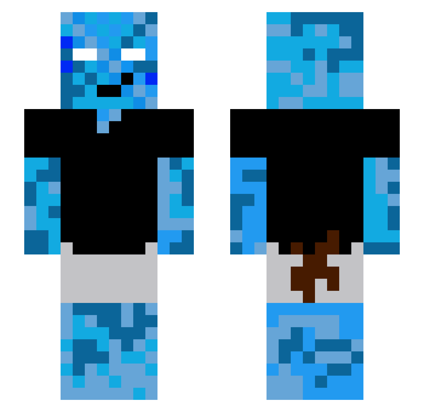 KotEsser7 Minecraft skin, front and back view
