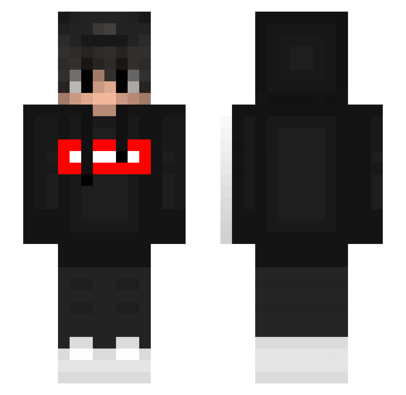Cb2Bot Minecraft skin, front and back view