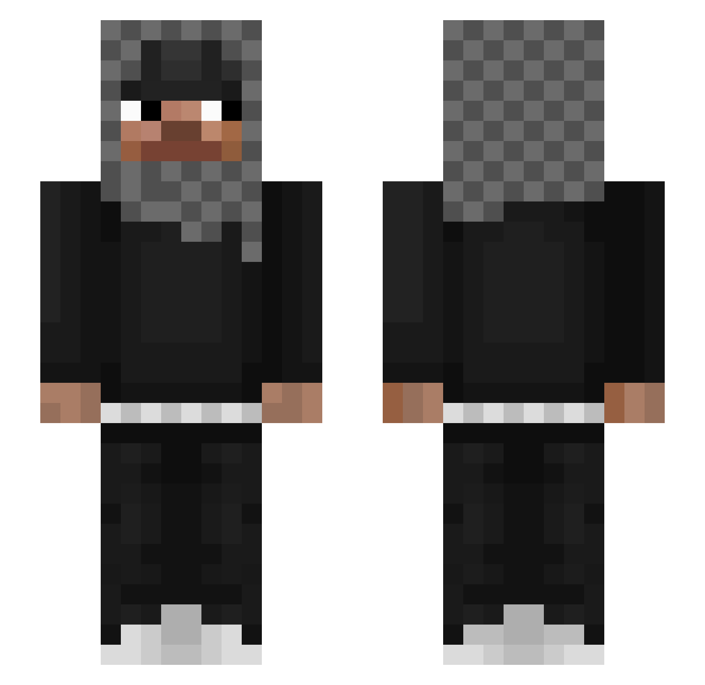 chocopaevv Minecraft skin, front and back view
