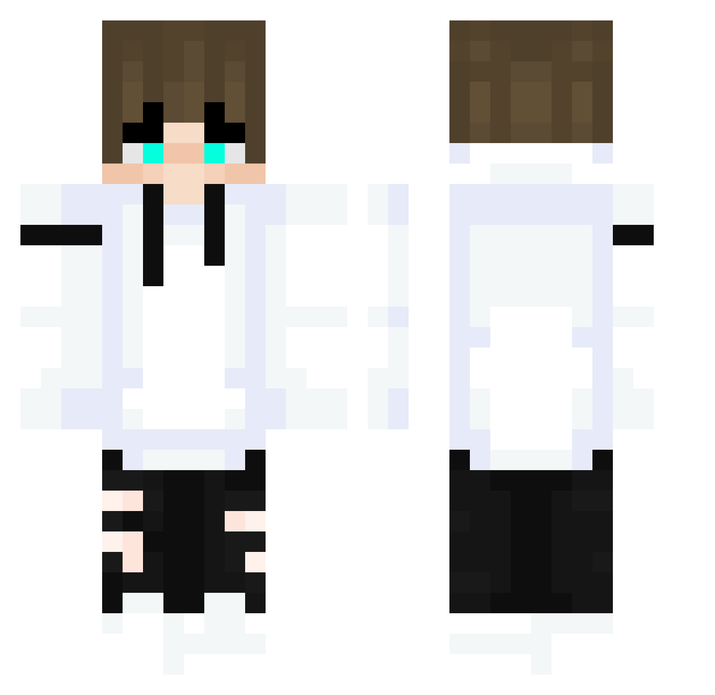 Stevenster Minecraft skin, front and back view
