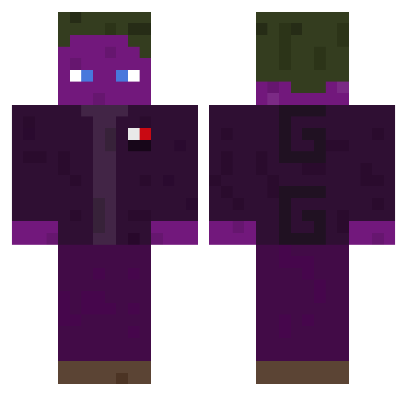 TrioAze99 Minecraft skin, front and back view