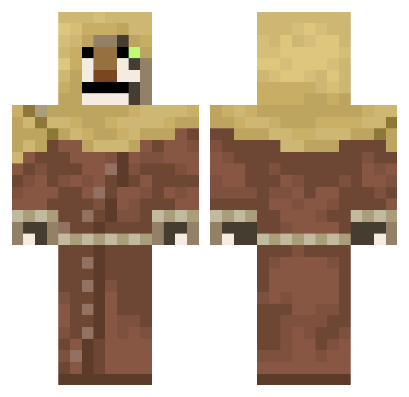 ayden33 Minecraft skin, front and back view