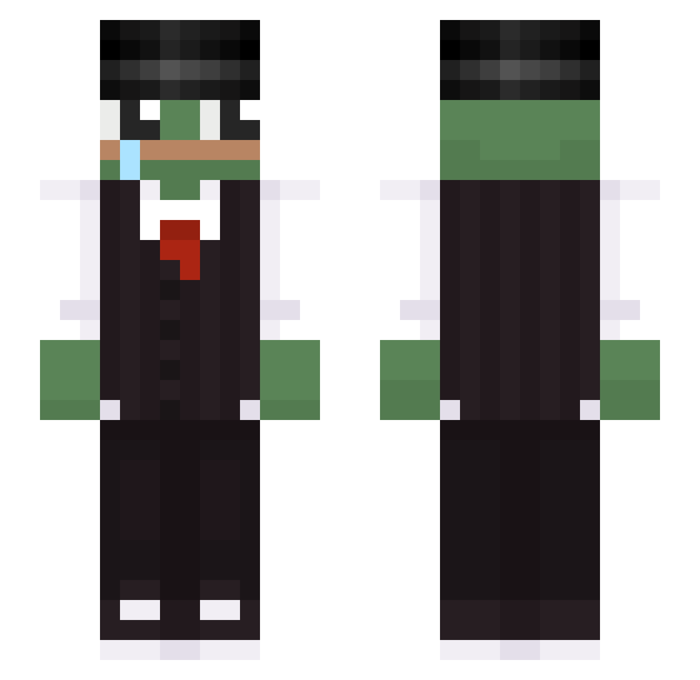 Hedi76 Minecraft skin, front and back view