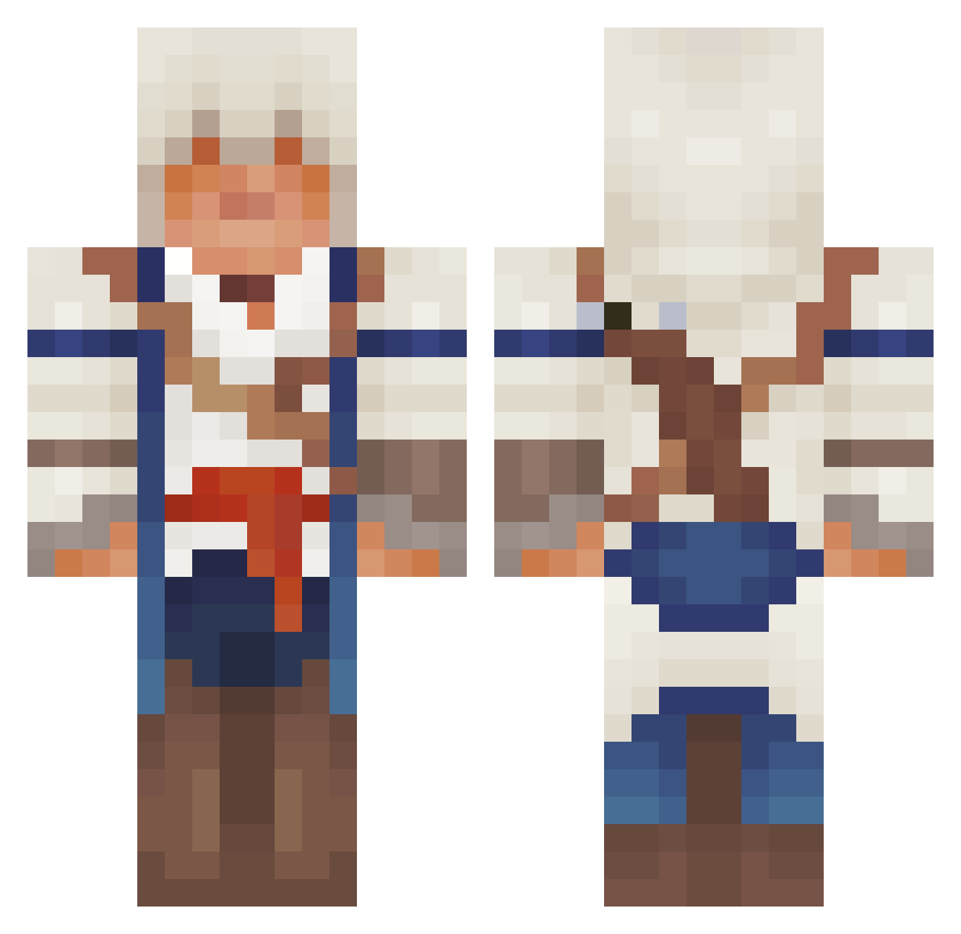 ShampoAk Minecraft skin, front and back view