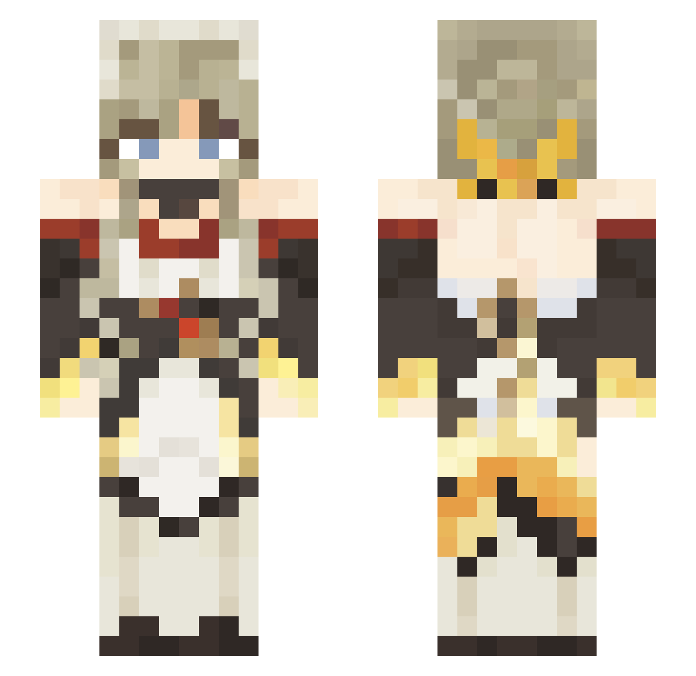 karawra_ Minecraft skin, front and back view