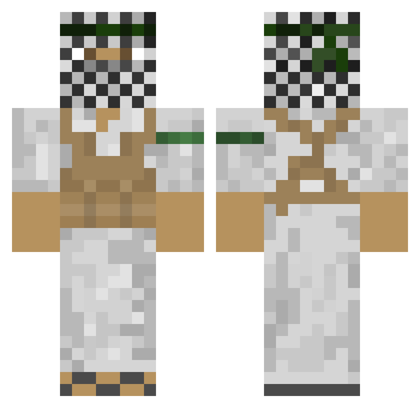 LeoTheGameboy Minecraft skin, front and back view