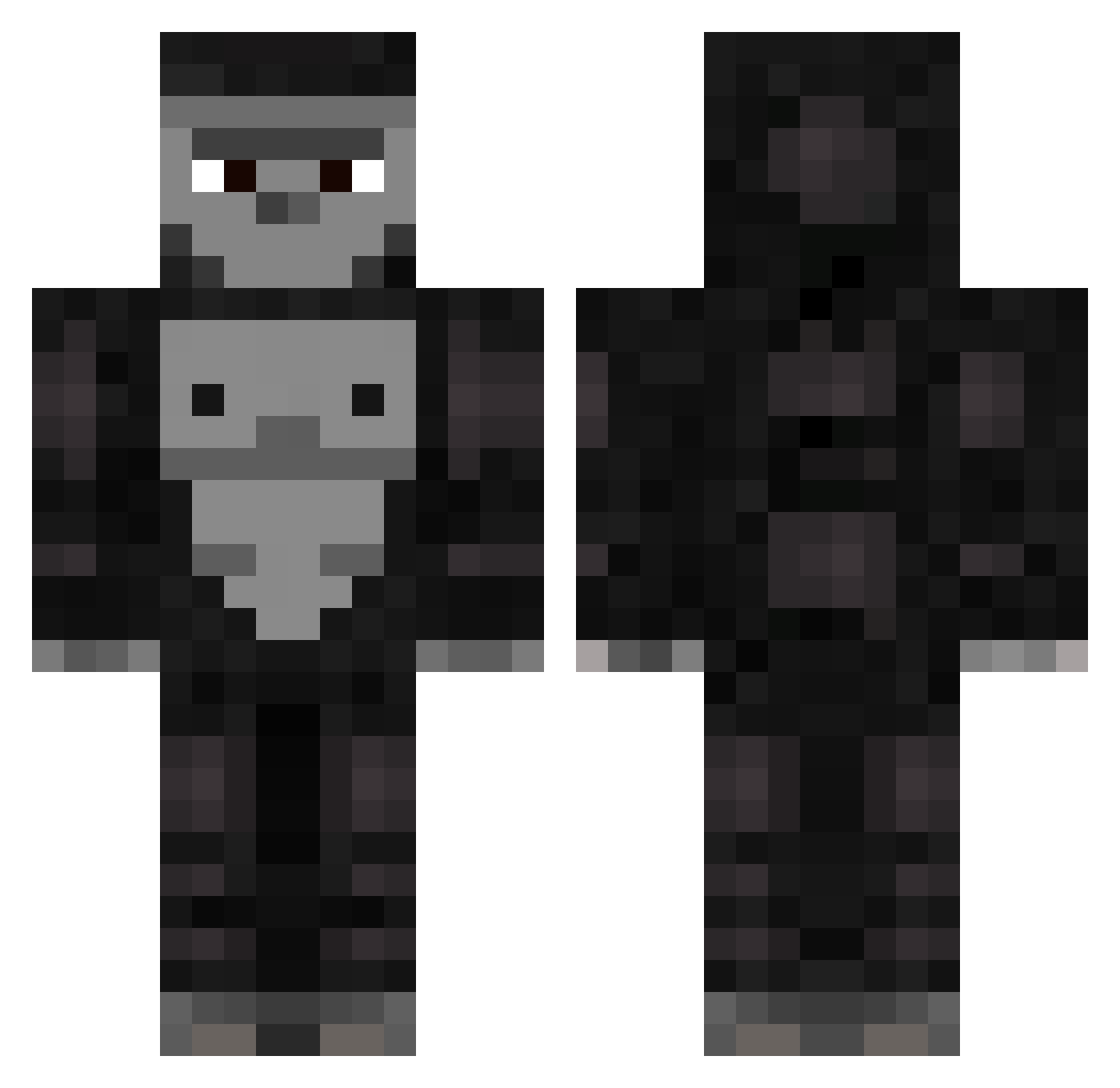Luisitokirito Minecraft skin, front and back view