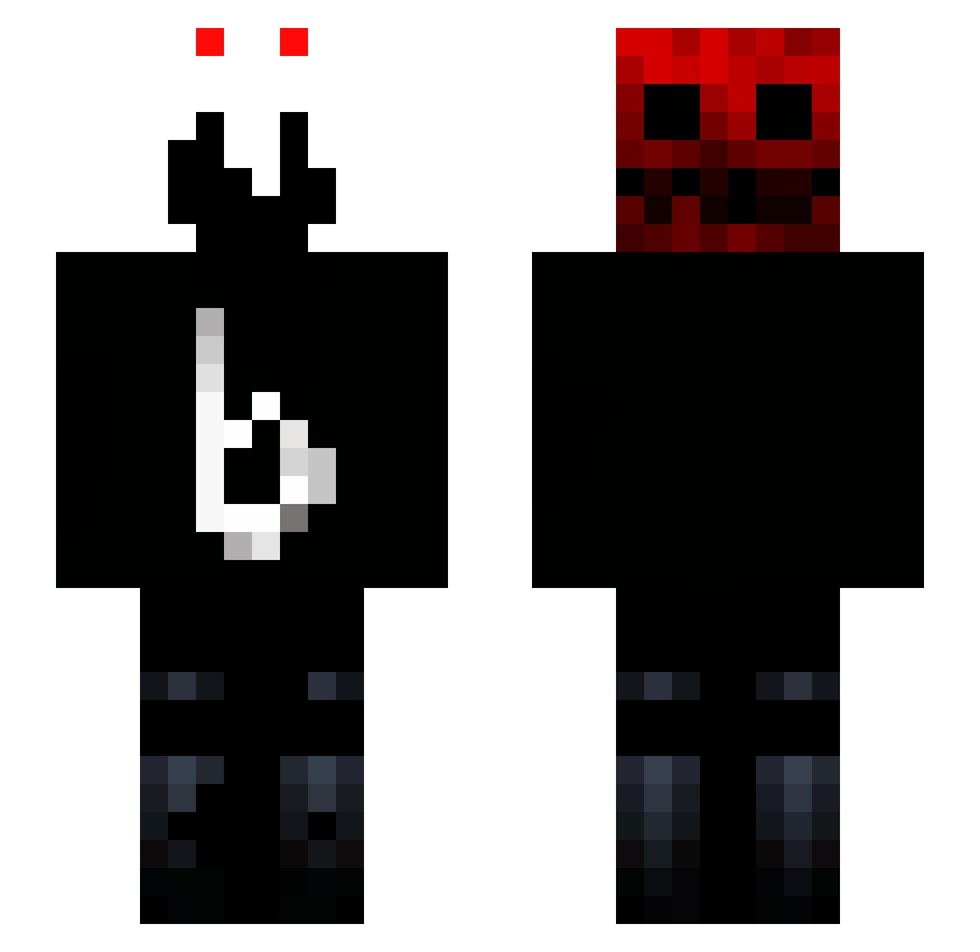 t4vava Minecraft skin, front and back view