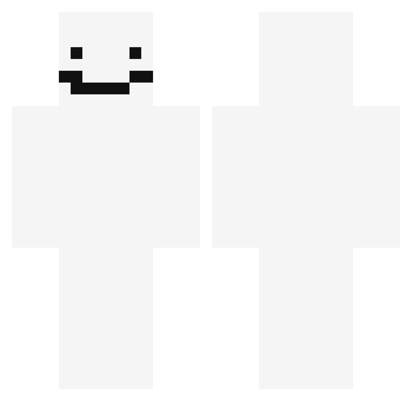 Sioso Minecraft skin, front and back view