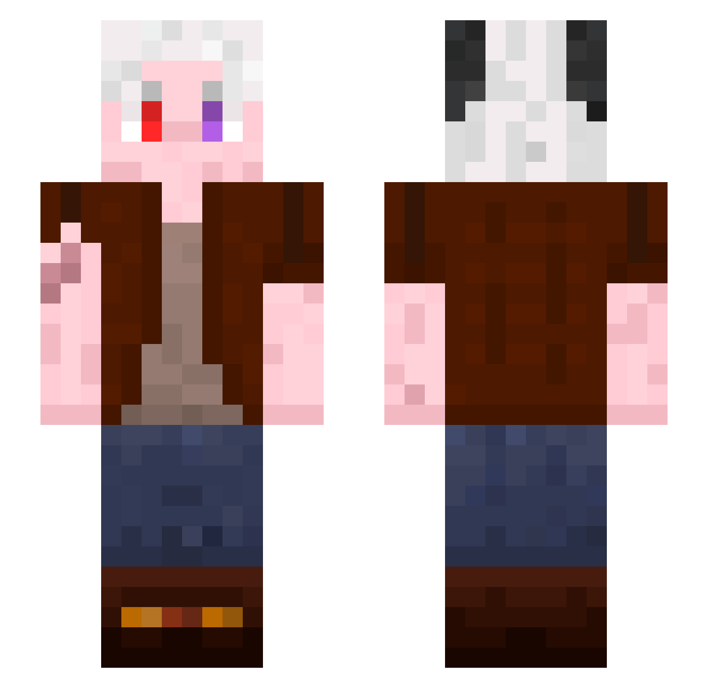 Slavinus Minecraft skin, front and back view