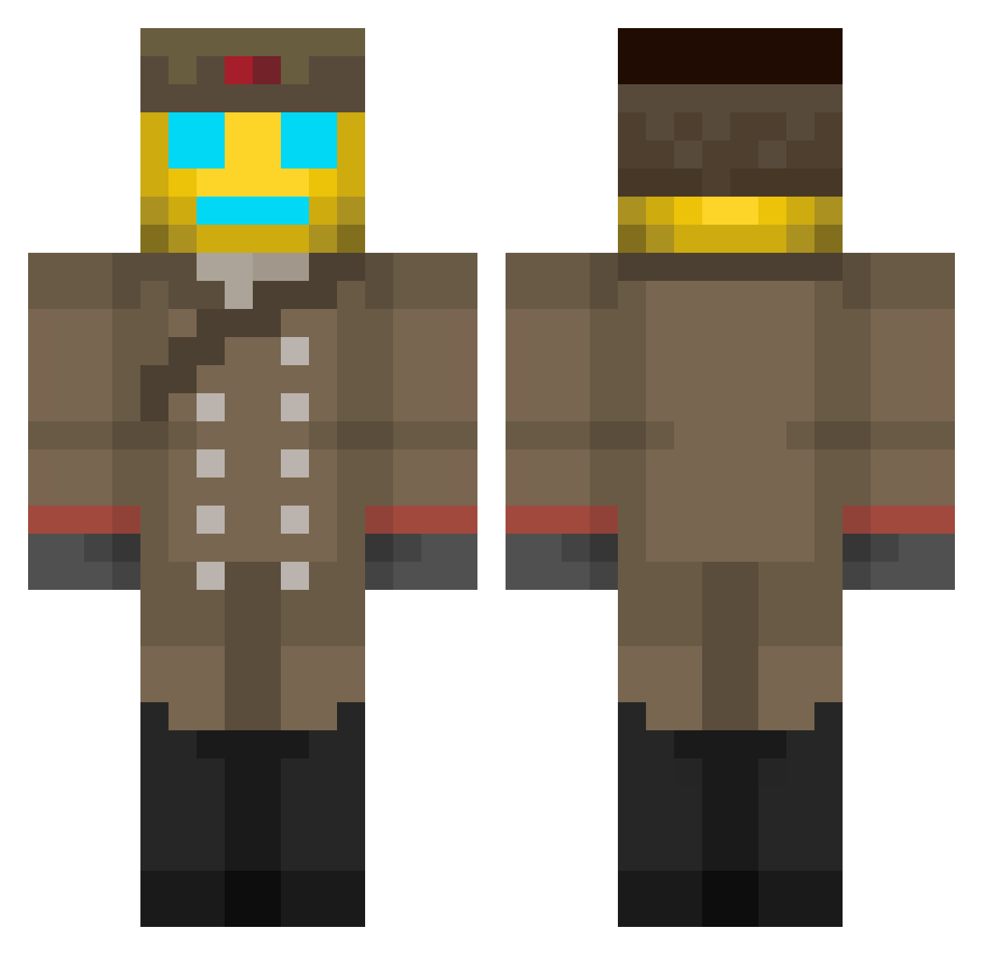TCD_Cap Minecraft skin, front and back view