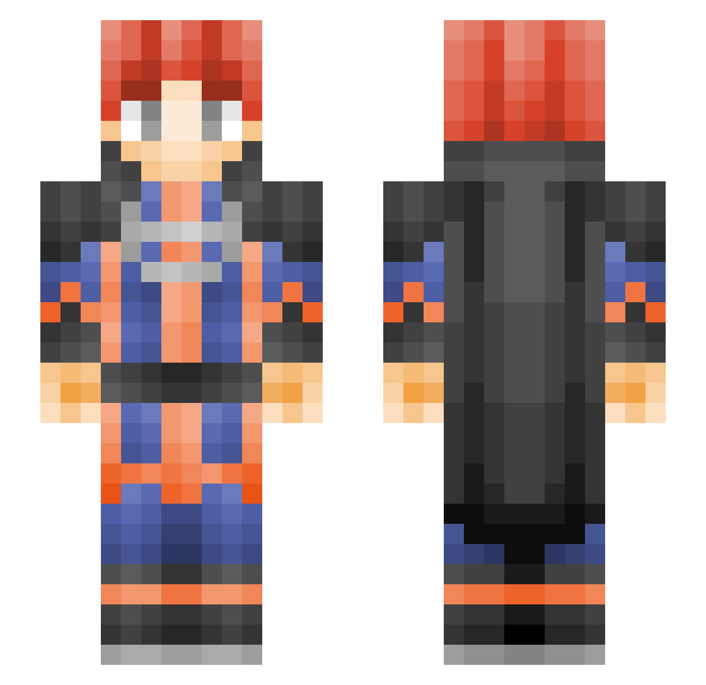 ThroneWarden22 Minecraft skin, front and back view