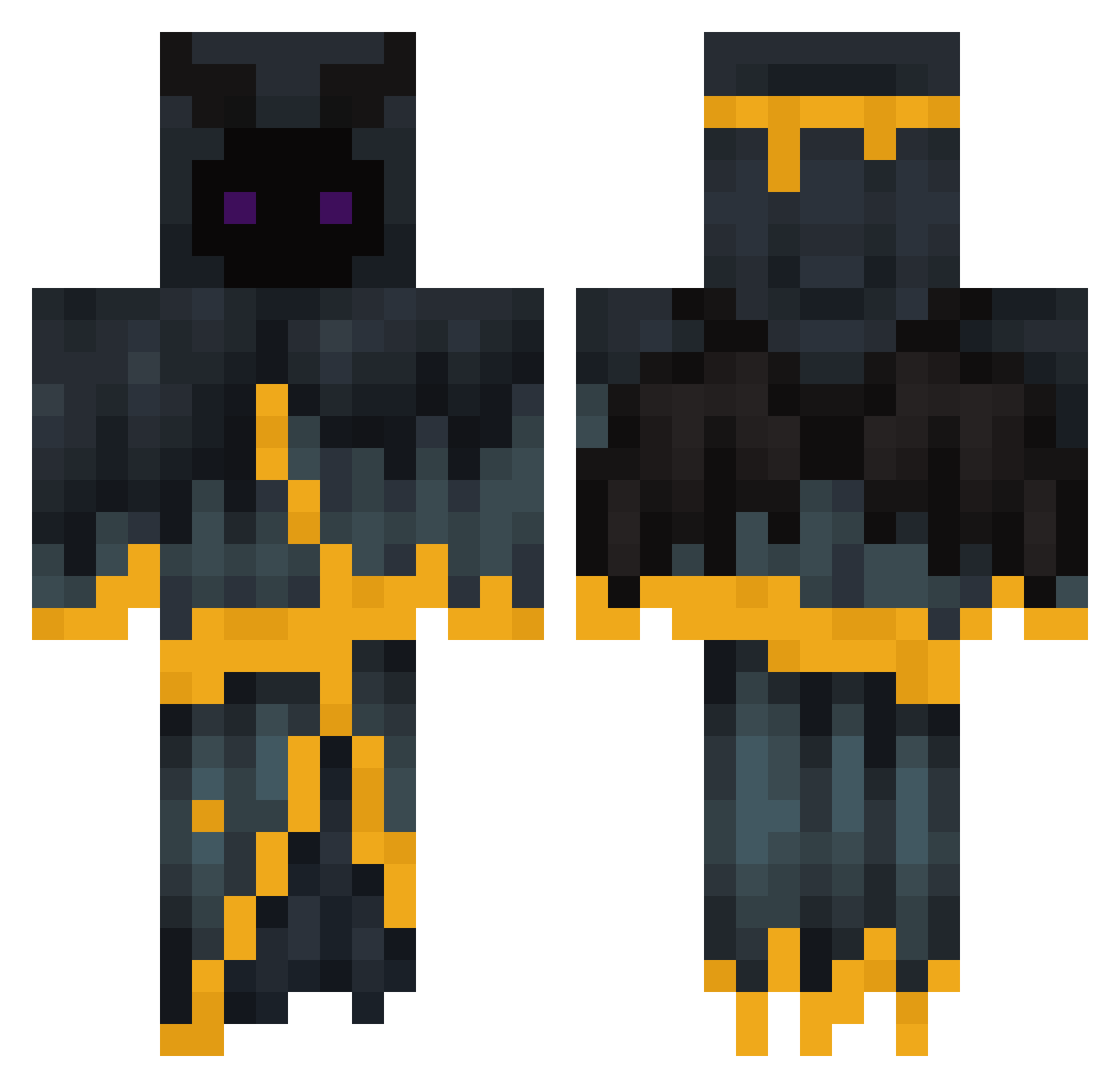 brindlebog Minecraft skin, front and back view