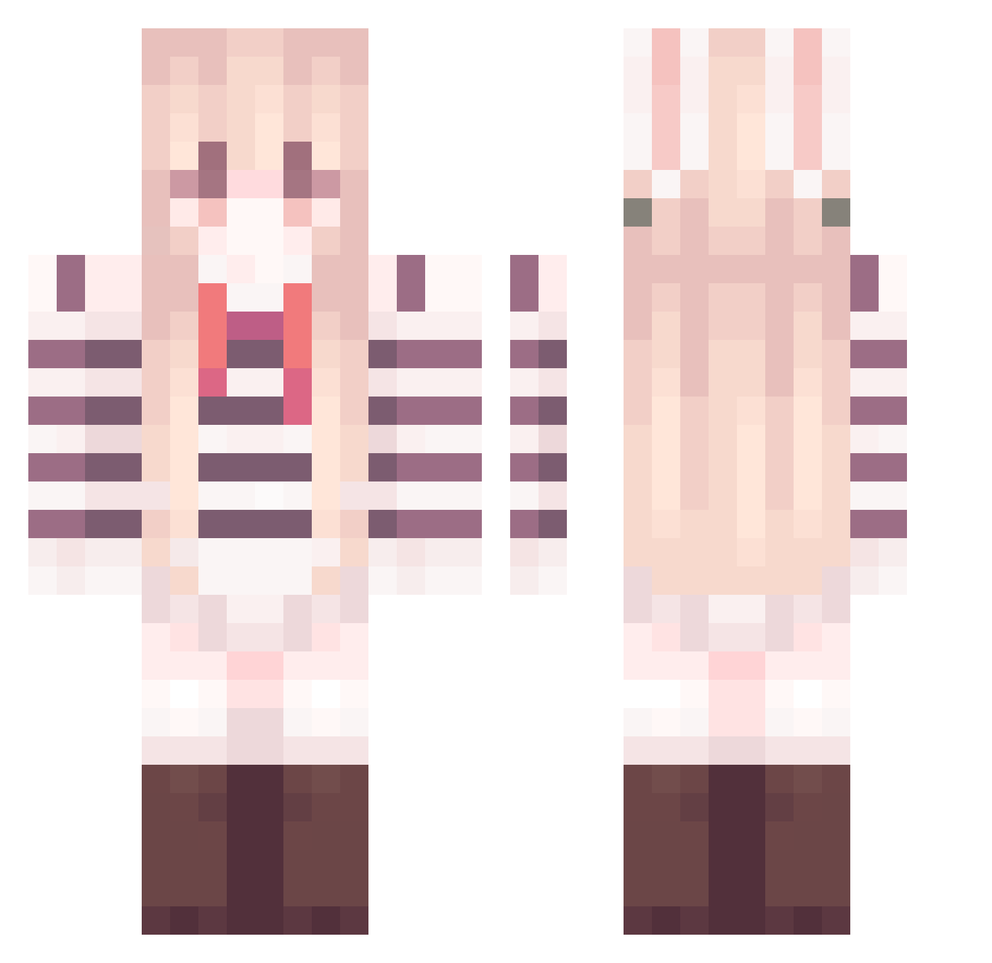 Stinked Minecraft skin, front and back view