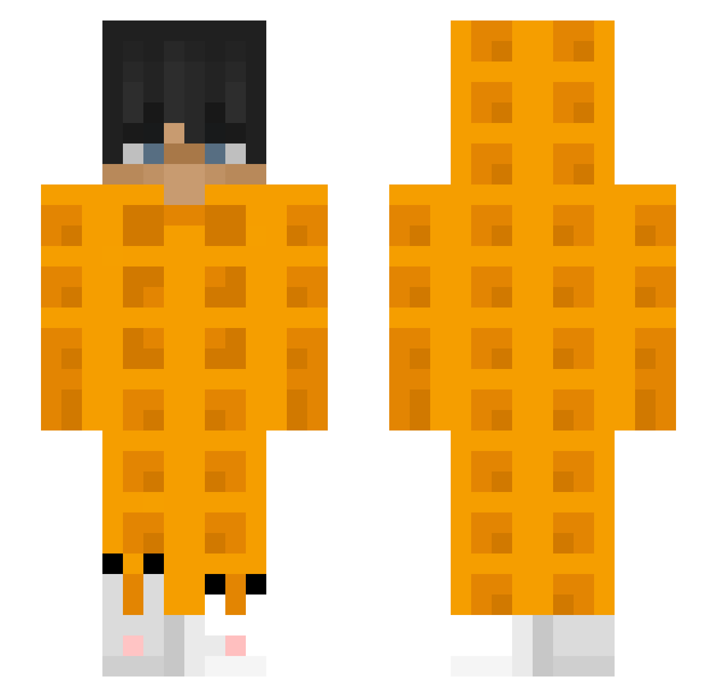 owqffles Minecraft skin, front and back view