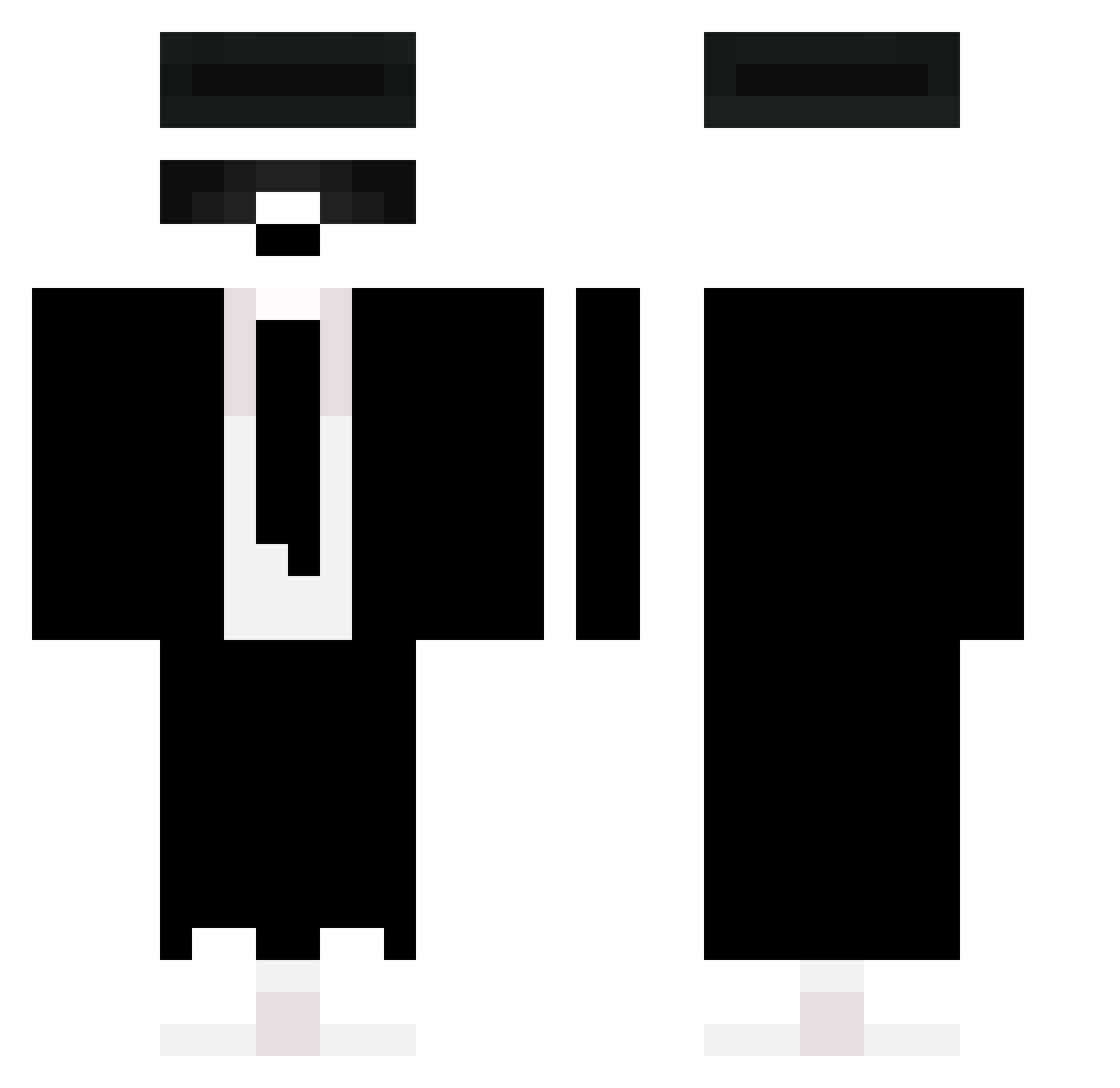 Scoffffings Minecraft skin, front and back view