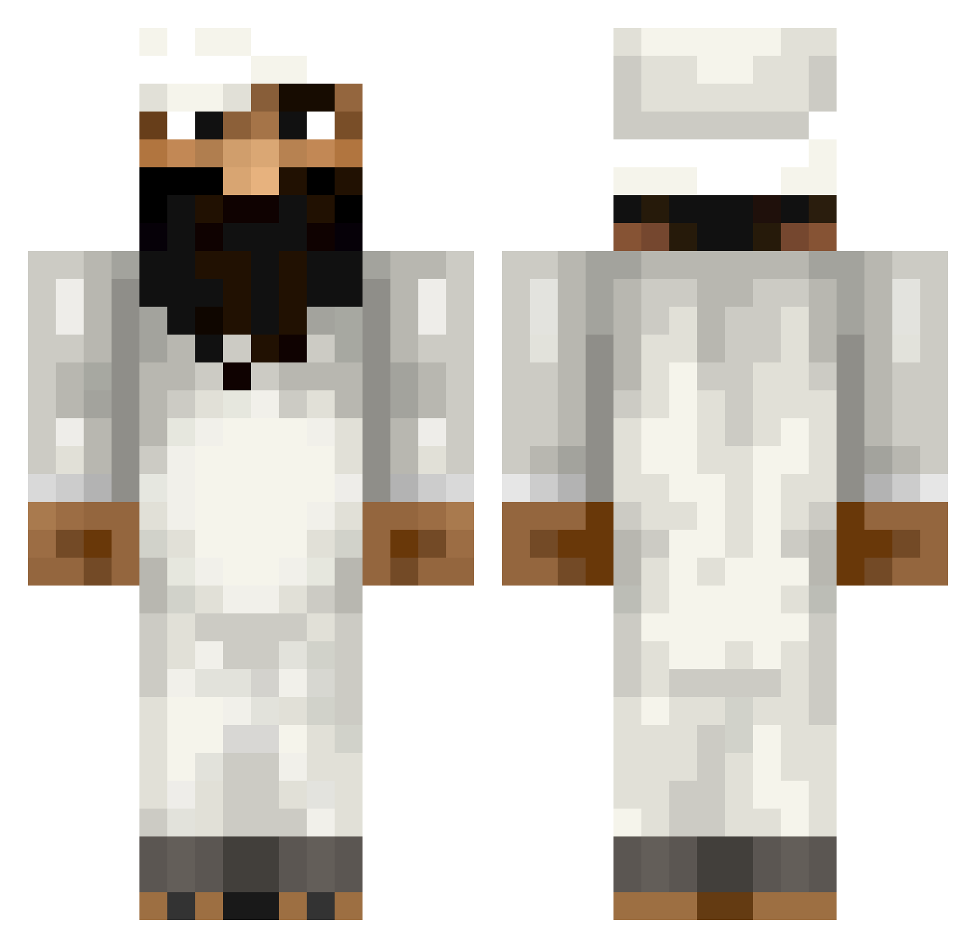 Laqqi Minecraft skin, front and back view