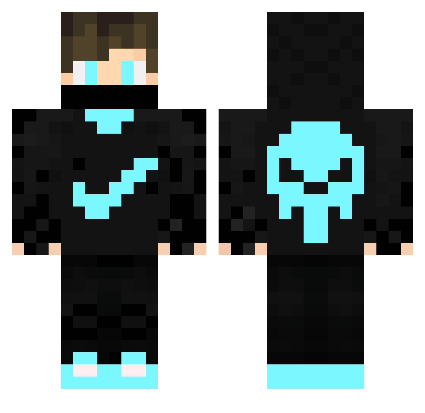 Medokin1337 Minecraft skin, front and back view