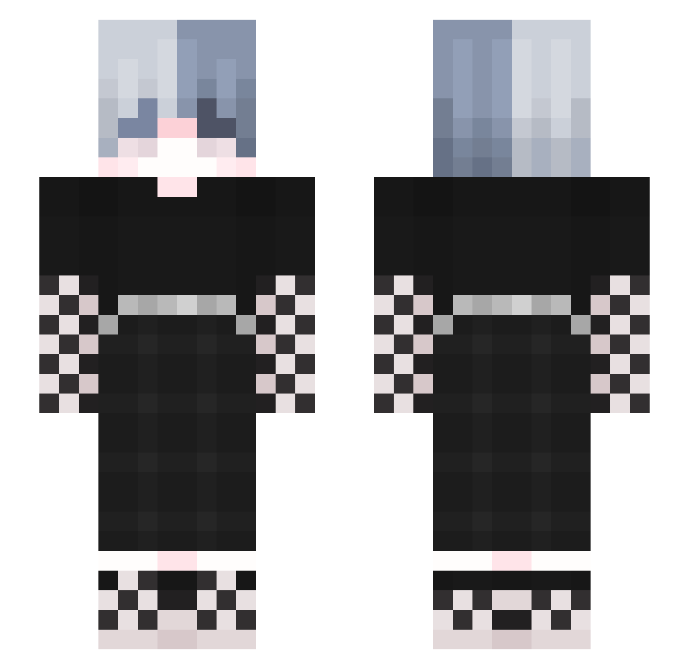 hentayy Minecraft skin, front and back view