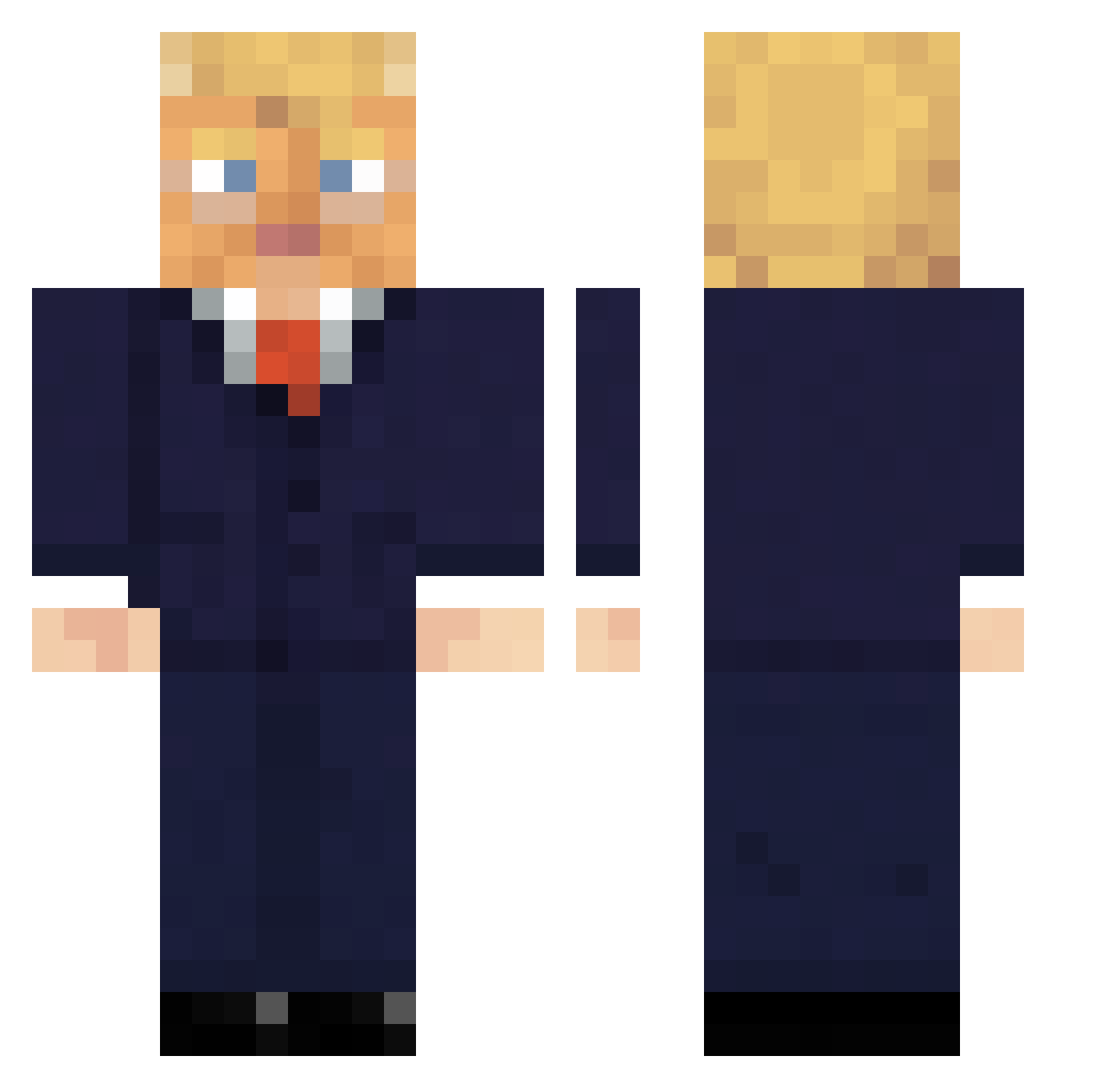 DJ_Doodles8 Minecraft skin, front and back view