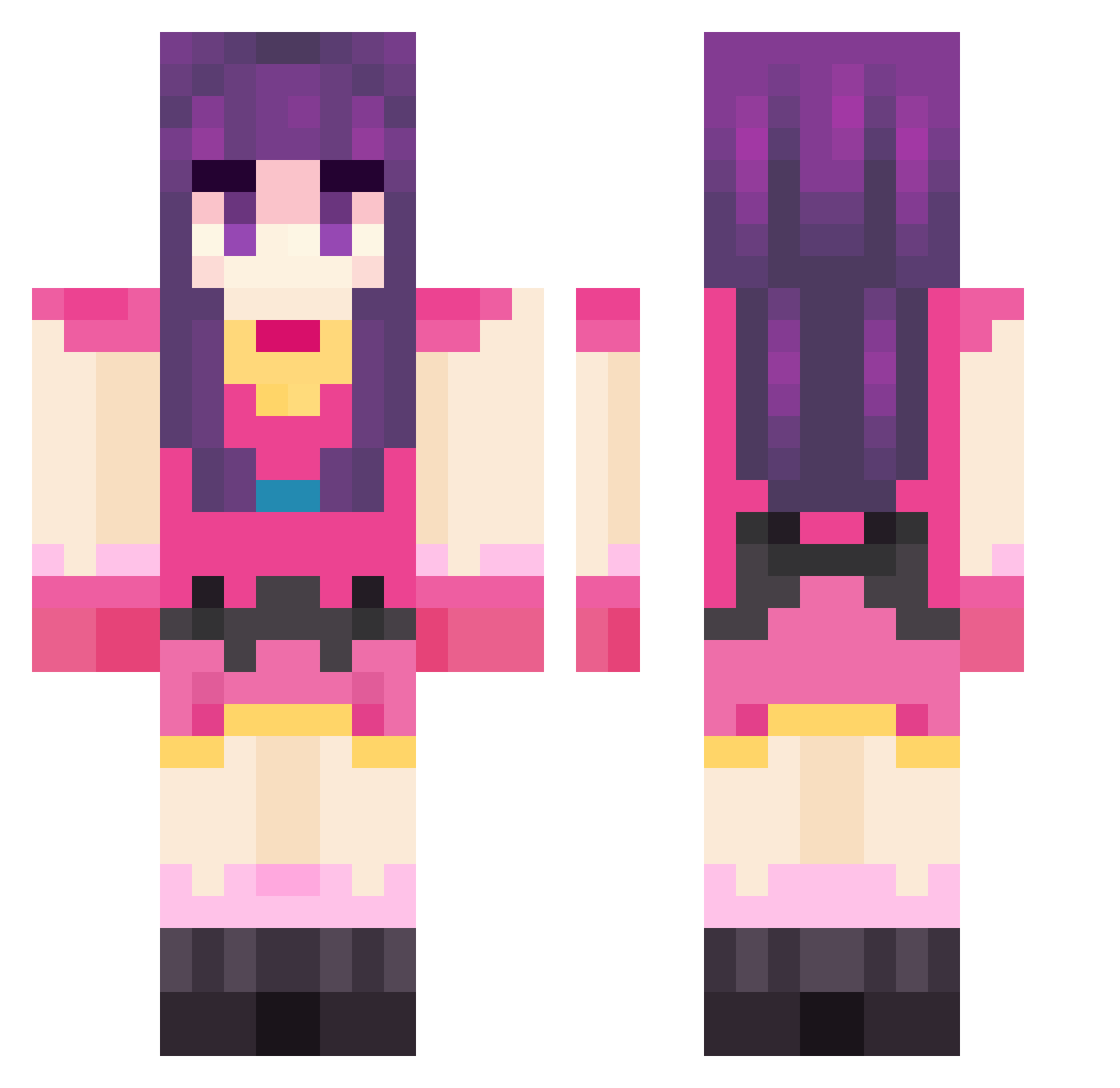 ozoltera Minecraft skin, front and back view