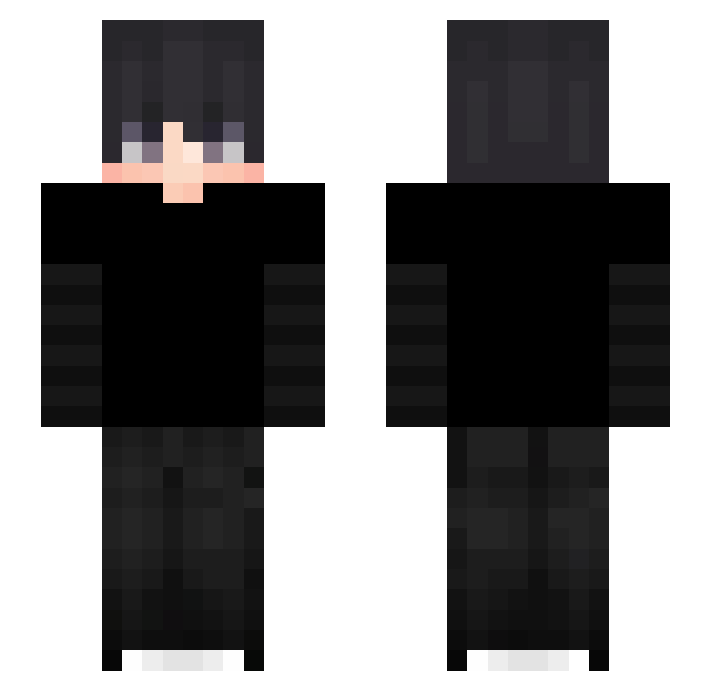 CauWeny05 Minecraft skin, front and back view