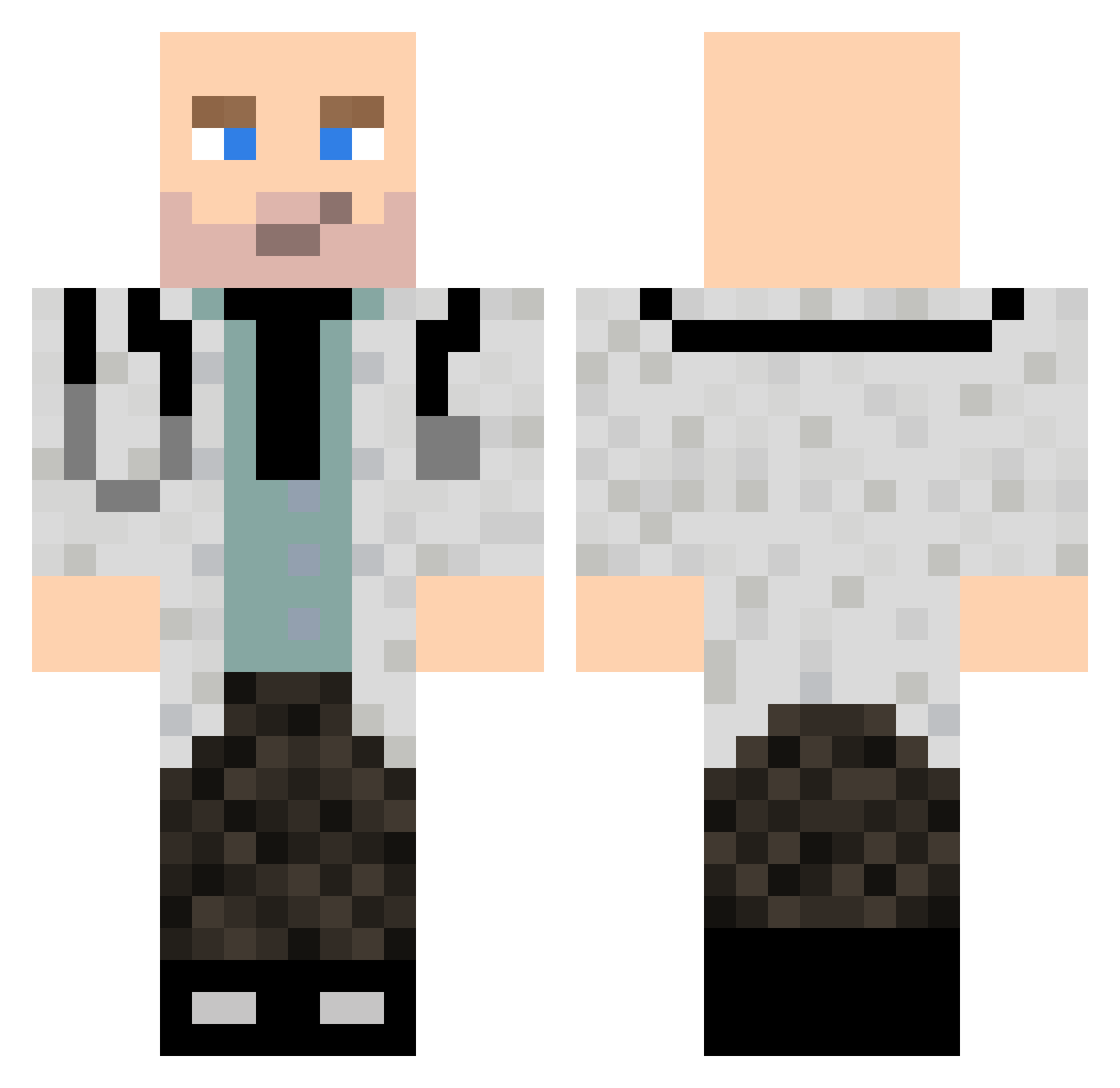 alonvv Minecraft skin, front and back view