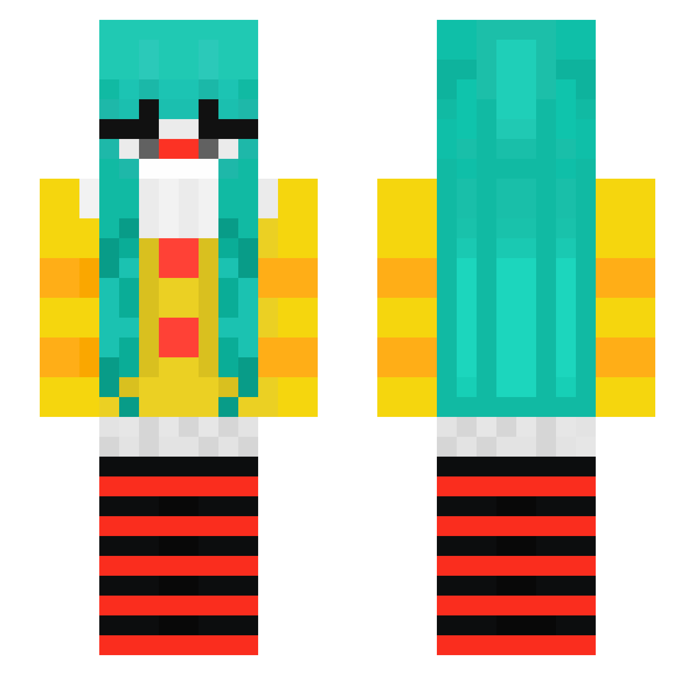 rogalddll Minecraft skin, front and back view