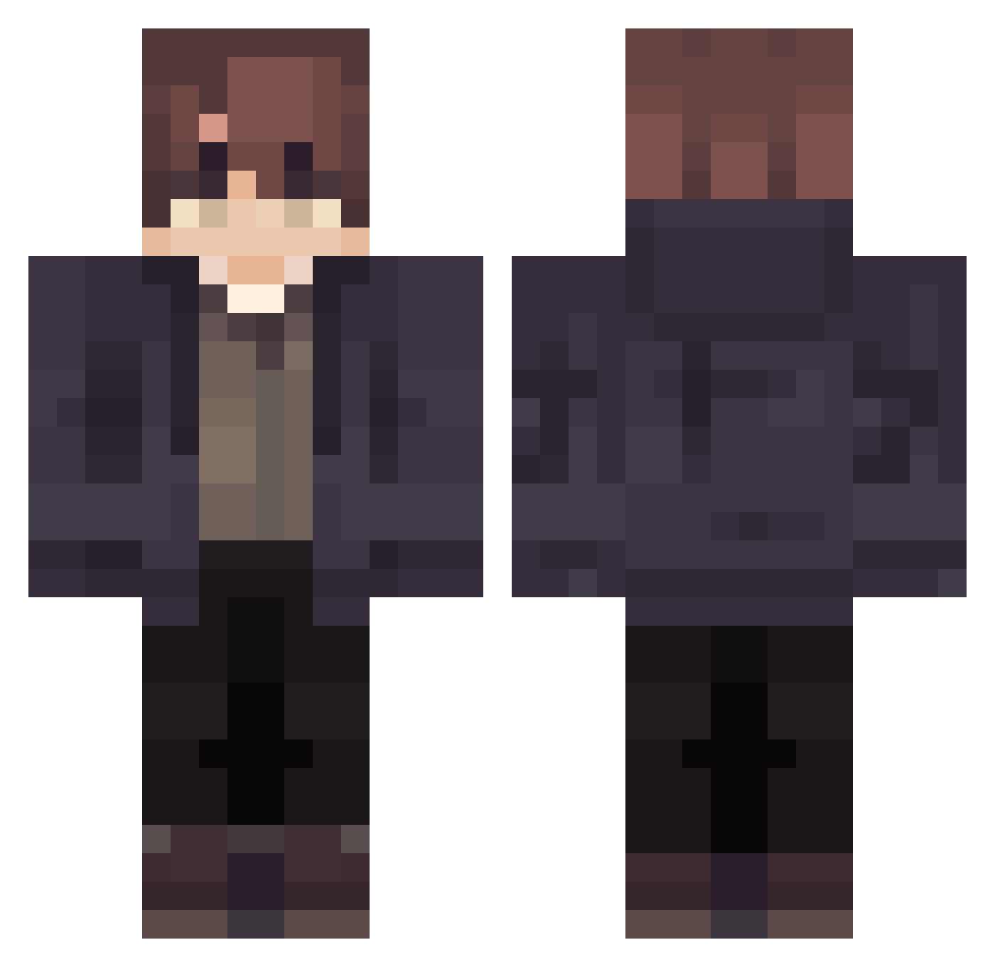TheGhostgoon Minecraft skin, front and back view