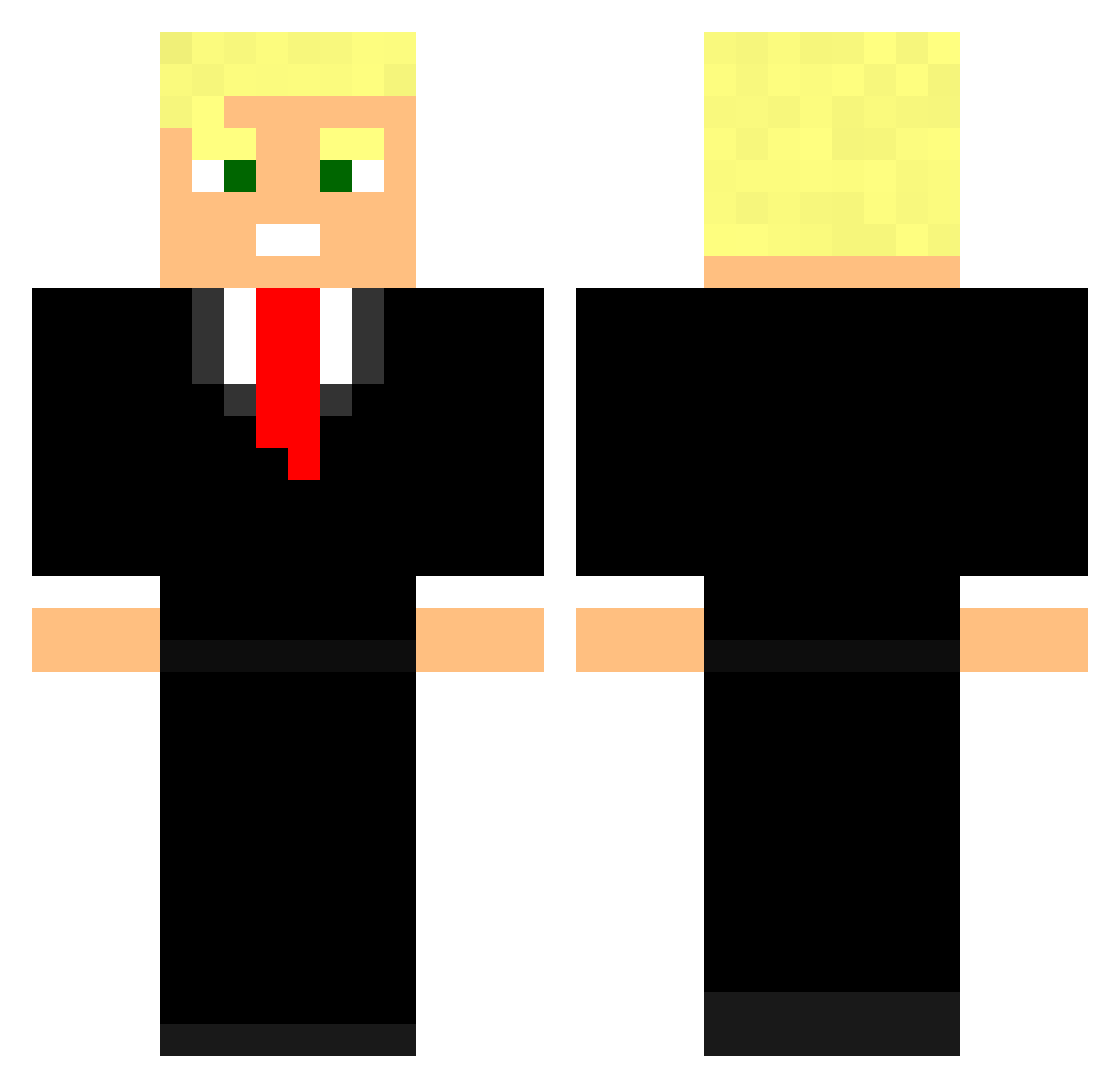 awedoto Minecraft skin, front and back view