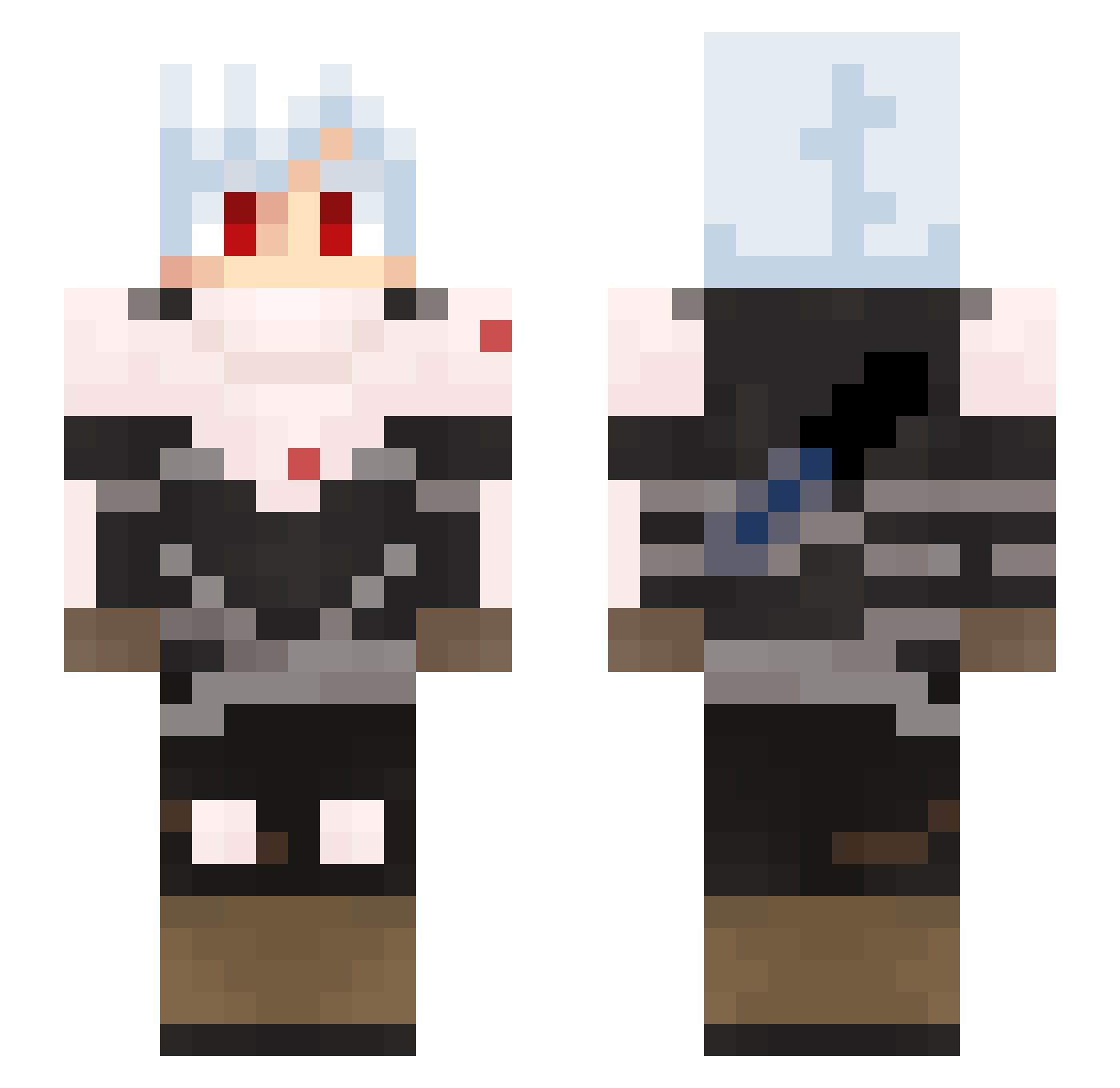 TheRaxan Minecraft skin, front and back view