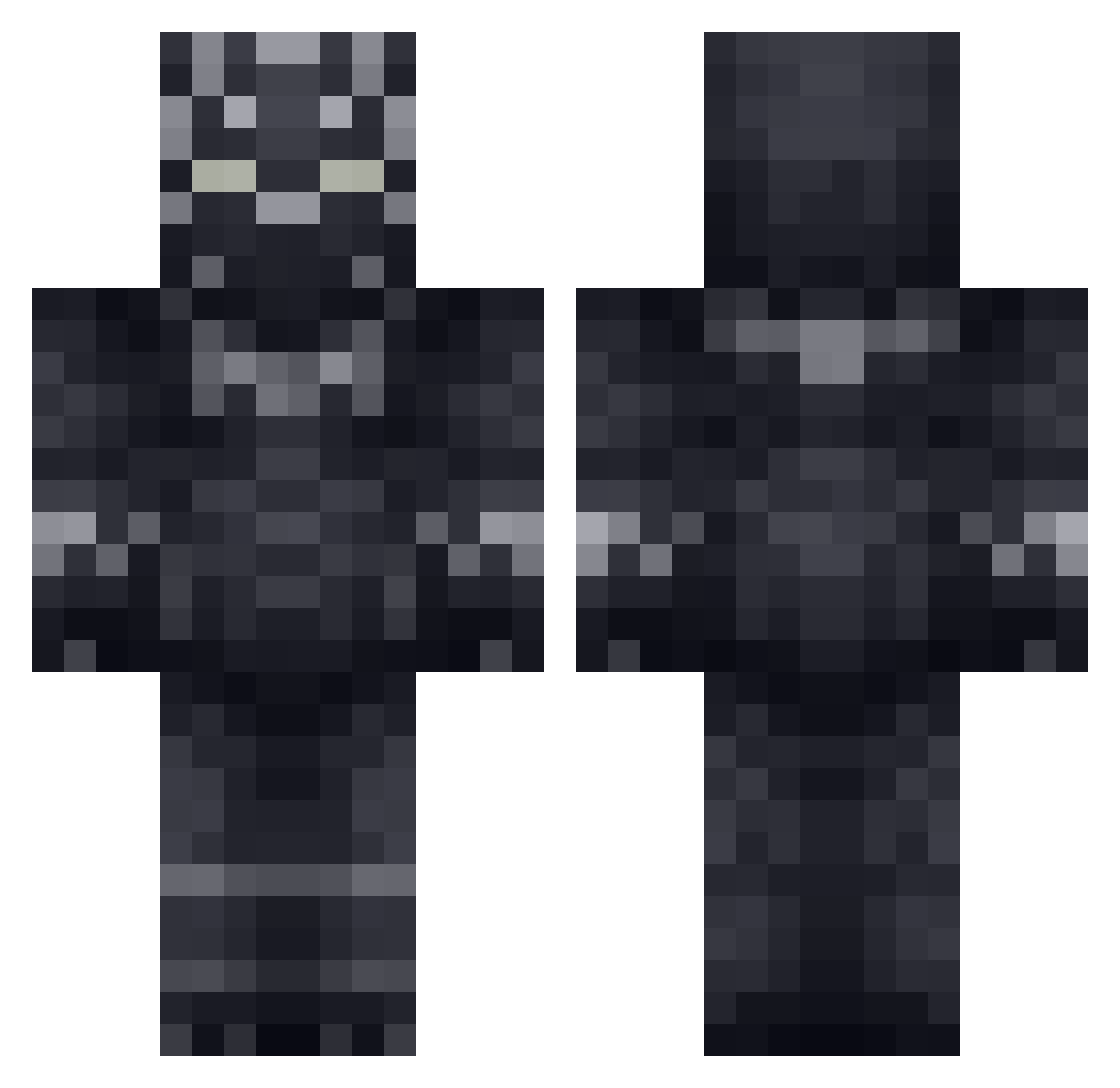 StripyYoshi Minecraft skin, front and back view