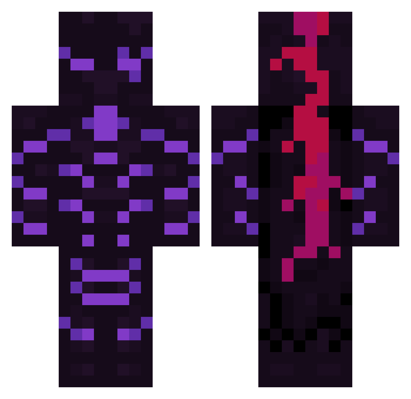 Resign_Bot Minecraft skin, front and back view