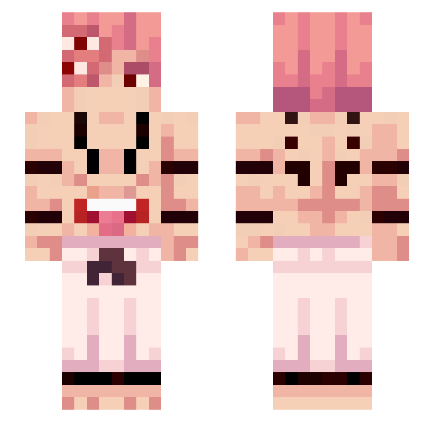 NOahmonk Minecraft skin, front and back view