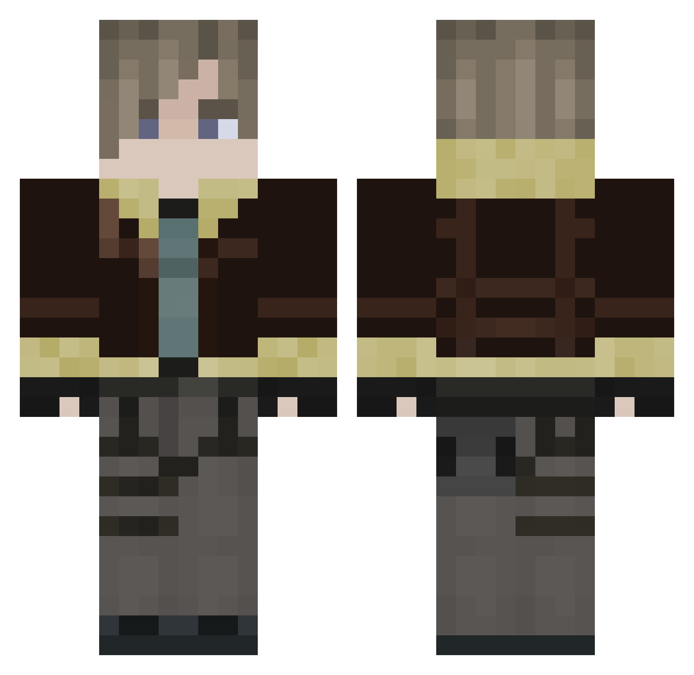 LeonKenneweed Minecraft skin, front and back view