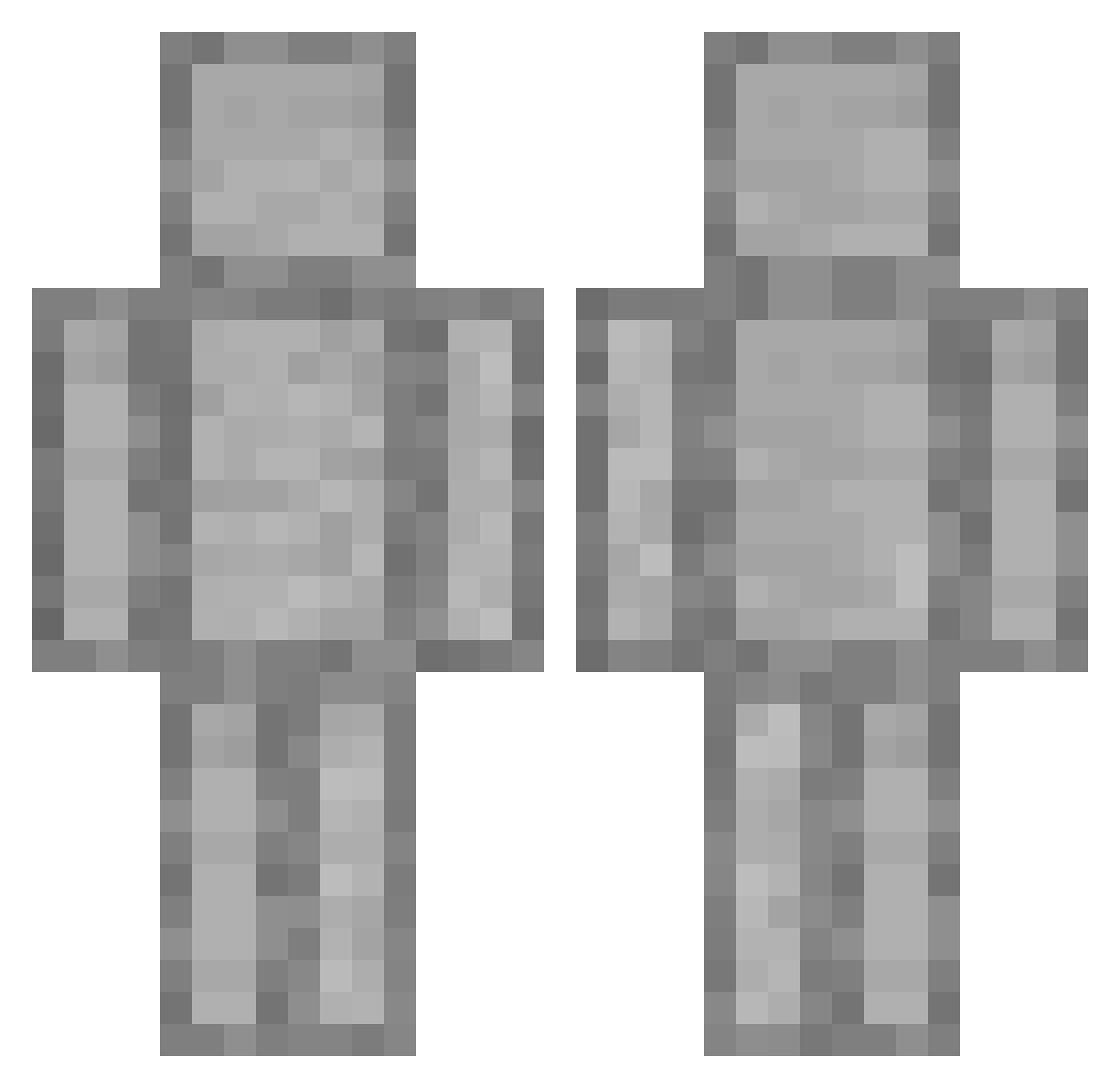 exvuses Minecraft skin, front and back view