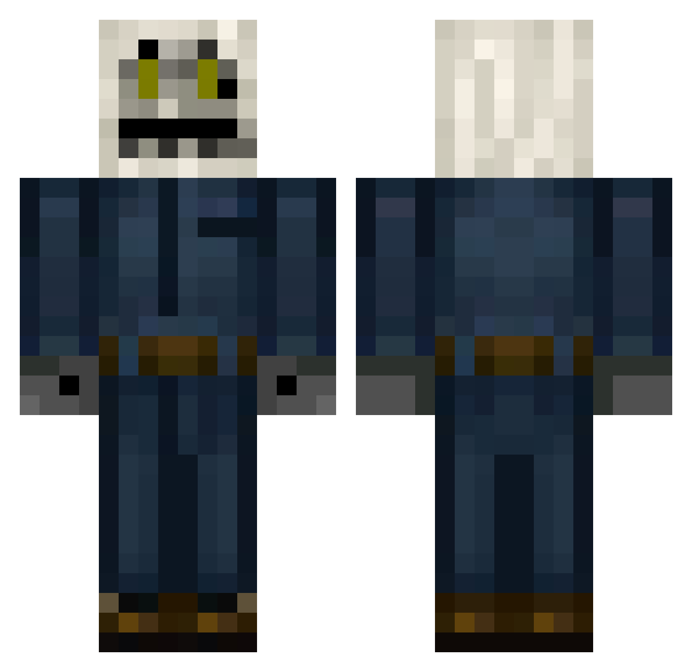 TTVprofeserzingo Minecraft skin, front and back view